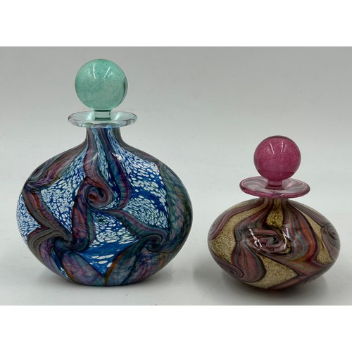 492 - Isle of Wight studio glass 'Gemstone' collection designed by Timothy & Jonathan Harris to include Aq... 