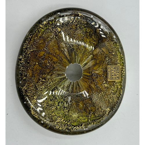 526 - A collection of Isle of Wight paperweights to include a large 'Woodland' design flat stone shape 10c... 