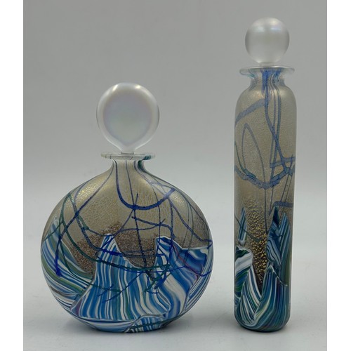 527 - Isle of Wight studio glass 'Seascape' collection by Michael Harris to include small globe vase 10cm ... 