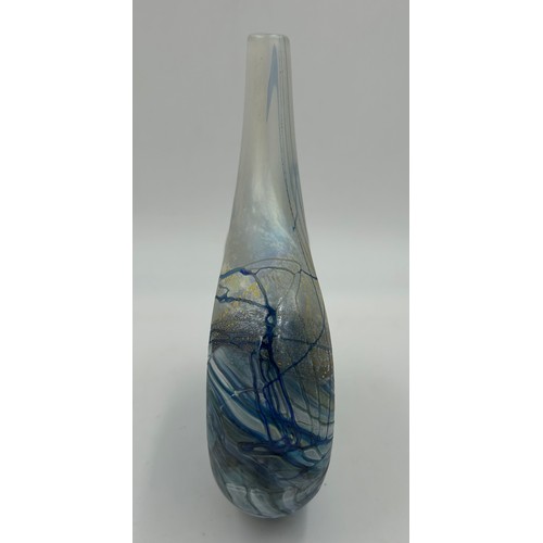 528 - Isle of Wight studio glass 'Lollipop' vase 23cm h by Michael Harris. Limited edition 17/500 signed t... 