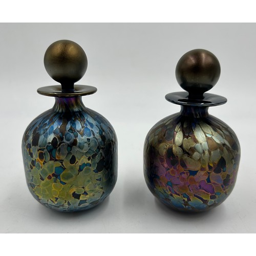 532 - Isle of Wight studio glass by Timothy Harris 4 x perfume bottles from the 'Bon Bon Allsort' Collecti... 