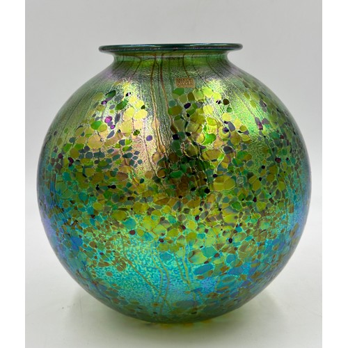 535 - Timothy and Jonathan Harris for Isle of Wight Studio Glass. A Summer Fruits design large globe vase ... 