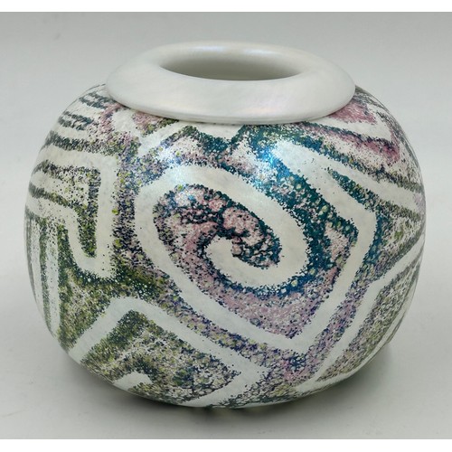 556 - Isle of Wight studio glass 'Rhythm 'n' Blues' Jazz collection to include large globe vase 13cm h, sm... 