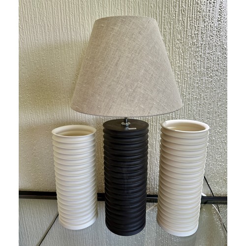 1025 - Three Insulator Laverick & Son lamps to include 'The Insulator Lamp Base with shade' 33cm h, 2 x whi... 