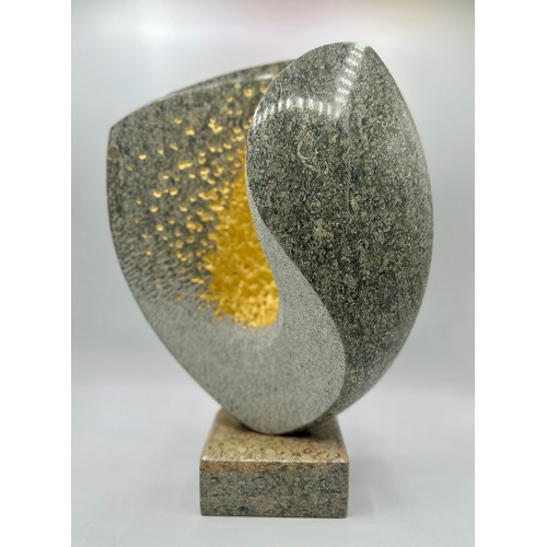 Michael Thacker 'Cloak' stone sculpture 2022. 35cm h.