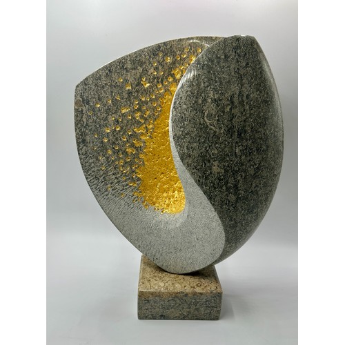 1248 - Michael Thacker 'Cloak' stone sculpture 2022. 35cm h. Signed and dated to base.