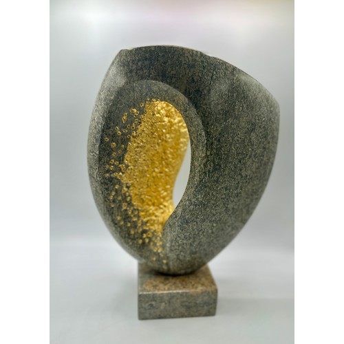 1248 - Michael Thacker 'Cloak' stone sculpture 2022. 35cm h. Signed and dated to base.