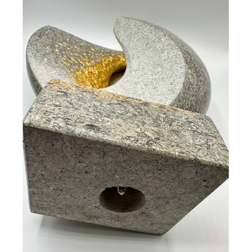 1248 - Michael Thacker 'Cloak' stone sculpture 2022. 35cm h. Signed and dated to base.