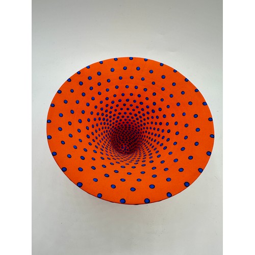 333 - Grainne Watts (Irish 1960-) 'Vortex' Vessel, artist's monogram to base, in burnt orange and midnight... 