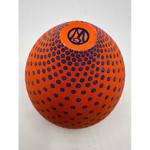 333 - Grainne Watts (Irish 1960-) 'Vortex' Vessel, artist's monogram to base, in burnt orange and midnight... 