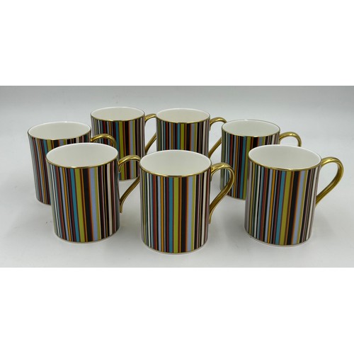 304 - Contemporary ceramics to include 7 x Paul Smith for Thomas Goode, fine bone China coffee 'Stripes' m... 