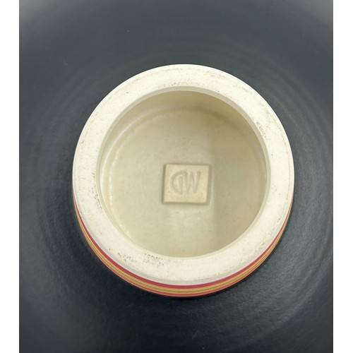 289 - Graham Wilkinson ceramics to include a large flecked bowl on foot in black/red/green/blue/cream 12cm... 