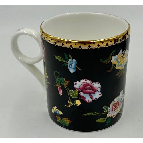 958 - Four Wedgwood mugs 'Velvet Peony' 8.5cm h, a stone Orb Pestle & Mortar designed by Gareth Neal for C... 