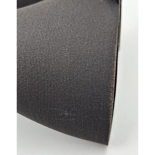 288 - A contemporary Jack Hardie textured earthenware folded sculpture in charcoal 31cm h.