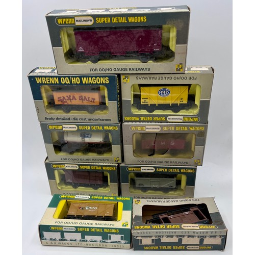 1099 - Wrenn 00 Gauge Wagon to include W5047 Bisto Ventilated Van, W4305X Fruit Van, W5013 6 Wheeled Wagon ... 