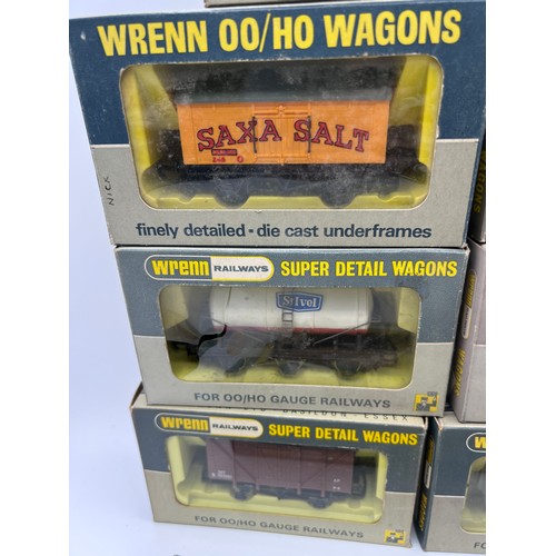 1099 - Wrenn 00 Gauge Wagon to include W5047 Bisto Ventilated Van, W4305X Fruit Van, W5013 6 Wheeled Wagon ... 