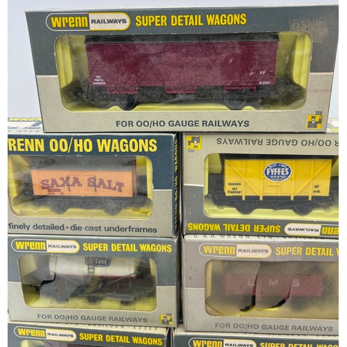 1099 - Wrenn 00 Gauge Wagon to include W5047 Bisto Ventilated Van, W4305X Fruit Van, W5013 6 Wheeled Wagon ... 