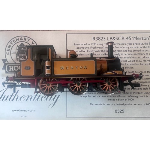 1090 - Boxed Hornby OO gauge models to include R3823 LB&SCR 'Merton' Centenary Year Limited Edition, R.330 ... 