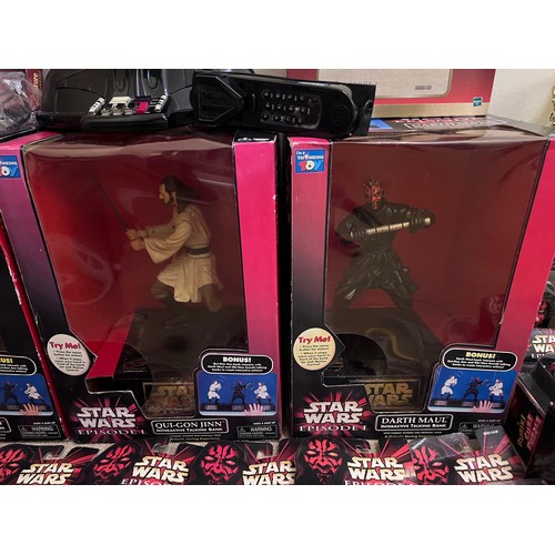 1087 - Star Wars items to include The Phantom Menace Darth Maul Rubiks Cube x 2, 6 x Hasbro Episode I figur... 