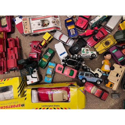 1088 - A large collection of mostly diecast vehicles to include Dinky, Matchbox, Corgi etc together with 2 ... 