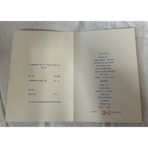 909 - Various newspapers relating to the Kenya 1964, 28 x Dinner Menus S.S. Kenya, Scrap Book containing c... 