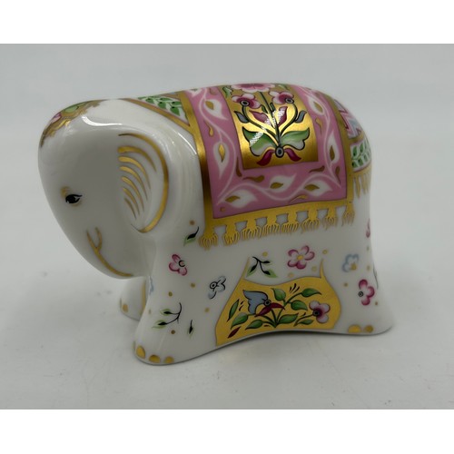 353 - Three Royal Crown Derby limited edition paperweights, 'Rupa' Baby Girl Elephant 547/1250, Garden Sna... 