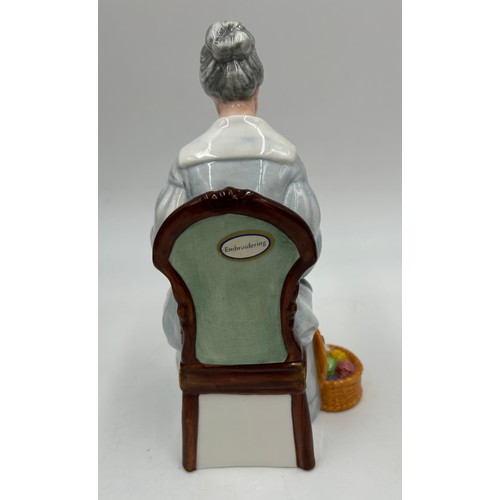 362 - A collection of Royal Doulton to include 'Embroidering' HN 2855 19cm h, 'The Old Balloon Seller' HN ... 