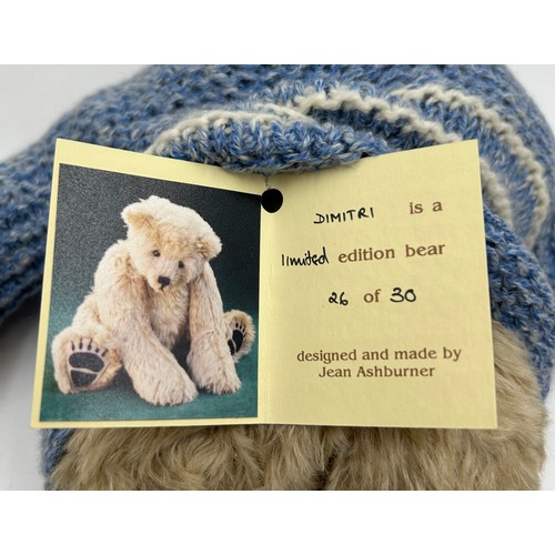 1078 - Three Bear Bits designed by Jean Ashburner 'Sundays Bear' 42cm limited edition 7/8,'Dimitri' 30cm  l... 