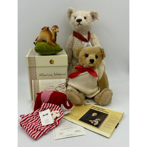 1079 - Two Steiff Bears to include 'Apollonia' The Jubilee Bear for 150th Birthday growler with labels 42cm... 