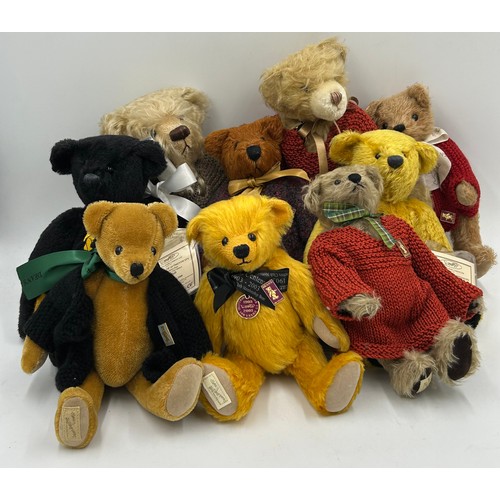 1080 - A collection of ten limited edition Dean's Rag Book Bears to include Sea Shells 54, Horace 1170/2000... 