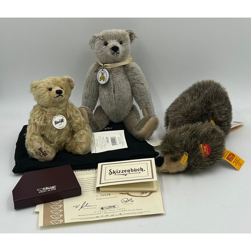 1082 - Richard Steiff Teddy Bear Club Edition 2005 in grey 30cm No. 136 with certificate, Steiff Club Event... 