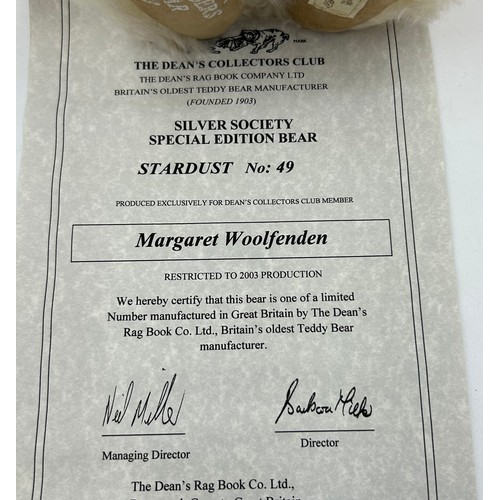 1085 - Dean's Rag Book Co. Teddy Bears to include : 'Stardust'- Silver Society 2003 Special Edition No. 49 ... 