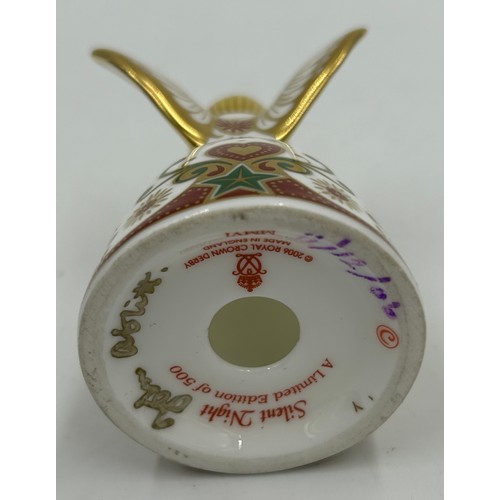 375 - Four Royal Crown Derby paperweights to include Thistle Donkey limited edition 632/1500, Holly Donkey... 