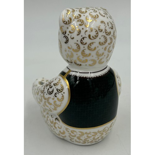 376 - Four Royal Crown Derby Paperweights to include Teddy Bear limited edition commissioned by Harrods 13... 