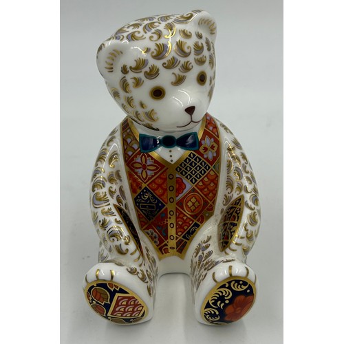 376 - Four Royal Crown Derby Paperweights to include Teddy Bear limited edition commissioned by Harrods 13... 