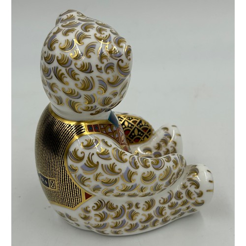 376 - Four Royal Crown Derby Paperweights to include Teddy Bear limited edition commissioned by Harrods 13... 