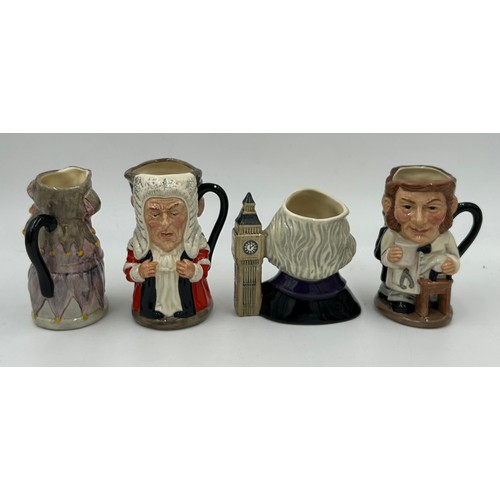 261 - A collection of Royal Doulton Toby Jugs to include Limited edition King & Queen of Hearts D7037, Kin... 