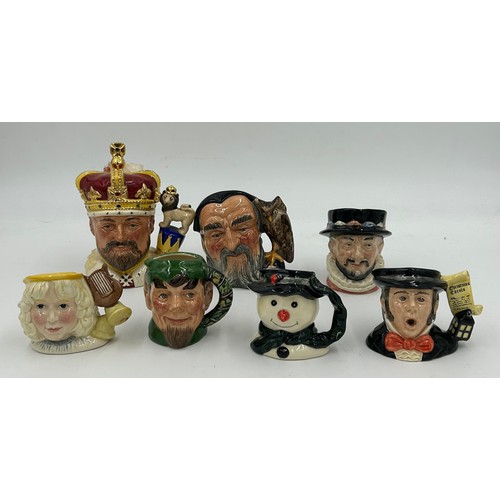 261 - A collection of Royal Doulton Toby Jugs to include Limited edition King & Queen of Hearts D7037, Kin... 