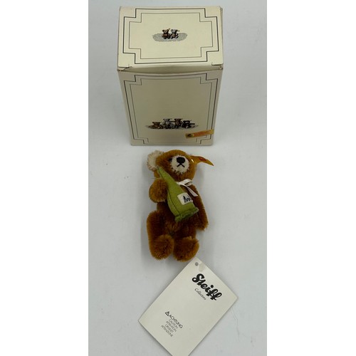 1073 - A selection of miniature Steiff Animals to include 12cm h Teddy Bear Nutcracker Ornament limited edi... 