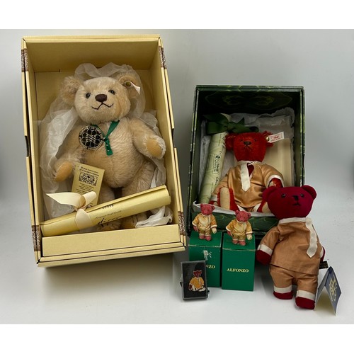 1067 - Steiff Hercule Teddy Bear cream 28cm presented as a limited edition of 1998/3000 with certificate an... 