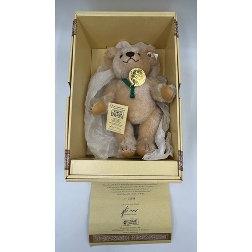 1067 - Steiff Hercule Teddy Bear cream 28cm presented as a limited edition of 1998/3000 with certificate an... 