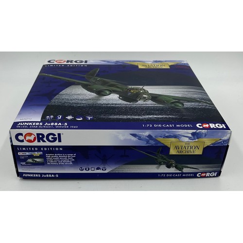 1116 - A boxed Corgi limited edition Junkers Ju88A-5, collectors card 0614/1000.