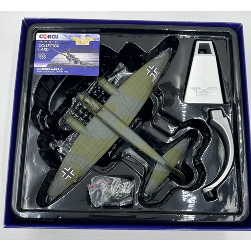 1116 - A boxed Corgi limited edition Junkers Ju88A-5, collectors card 0614/1000.