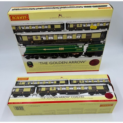 1122 - A boxed Hornby Railways 00 gauge 'The Golden Arrow' R2369 Train Pack, BR 4-6-2 Battle of Britain Cla... 