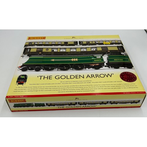 1122 - A boxed Hornby Railways 00 gauge 'The Golden Arrow' R2369 Train Pack, BR 4-6-2 Battle of Britain Cla... 