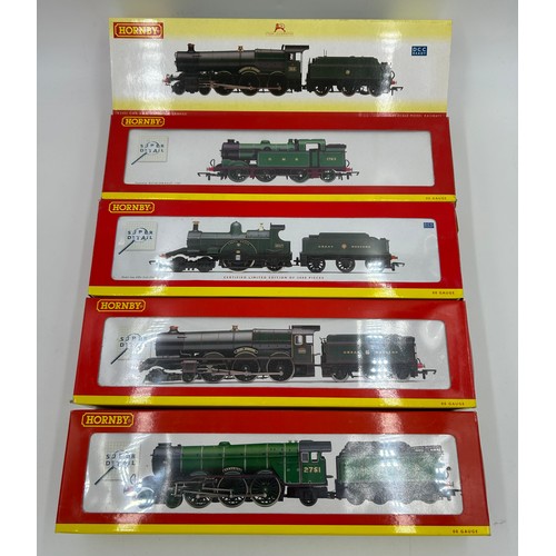 1127 - Five Hornby trains to include R 2214B GNR 0-6-2T Locomotive '1730', R 2265 LNER 4-6-2 Class A3 Locom... 