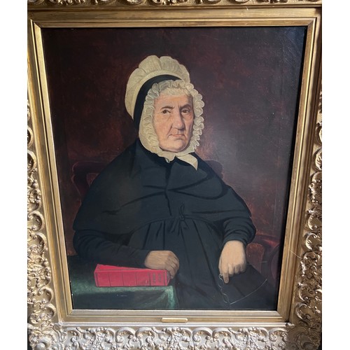 1398 - Oil on canvas portrait of Mary Flighley 1747-1846, died Oct 29 1846, taken her in her 96th year. Ins... 