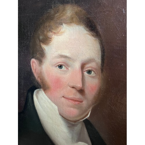 1399 - Oil on canvas portrait James Egerton 1798-1840, unsigned. 75 h x 62cm w sight size.