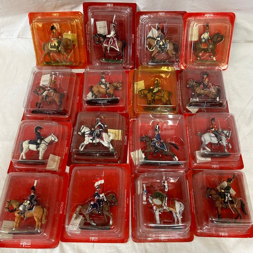 1139 - A collection of boxed Del Prado figurines on horseback to include Austrian, French, British, Danish,... 