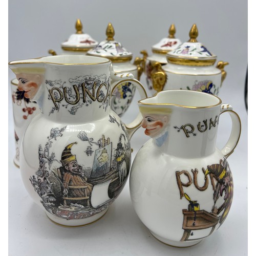 234 - A collection of 20thC ceramics to include Coalport vases, Punch jugs and Royal Doulton figures Buzfu... 